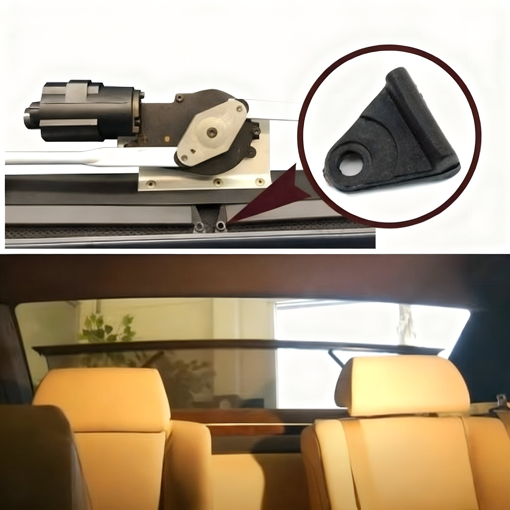 Soporte deslizante en T para parasol de ventana trasera para BMW E38 E39 E46 E60 E65 E66 E67 Vectra C
