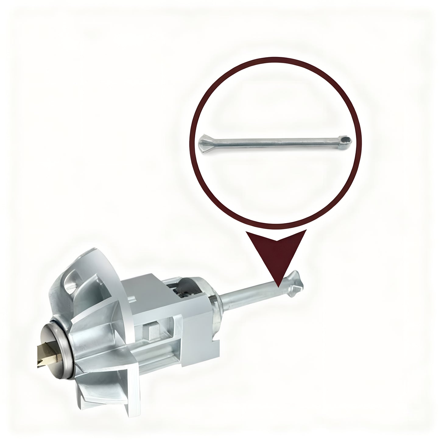 Pieza de reparación del cilindro de la cerradura de la puerta delantera (77,80 mm) 51217191891 para BMW Serie 7 E65 E66