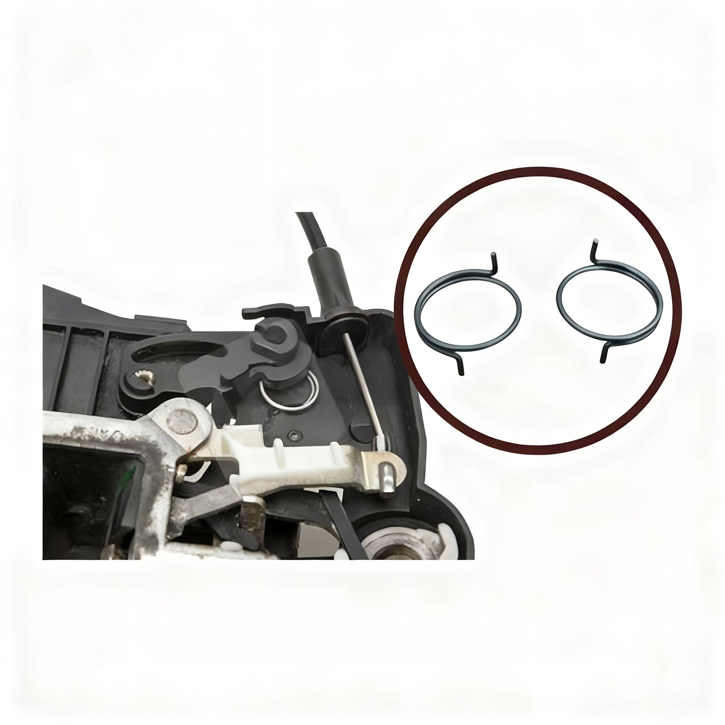 2 Pieces Door Lock Actuator Repair Springs Right and Left A1637302335 for Mercedes ML W163 1997-2005 Outer Diameter 45887 mm