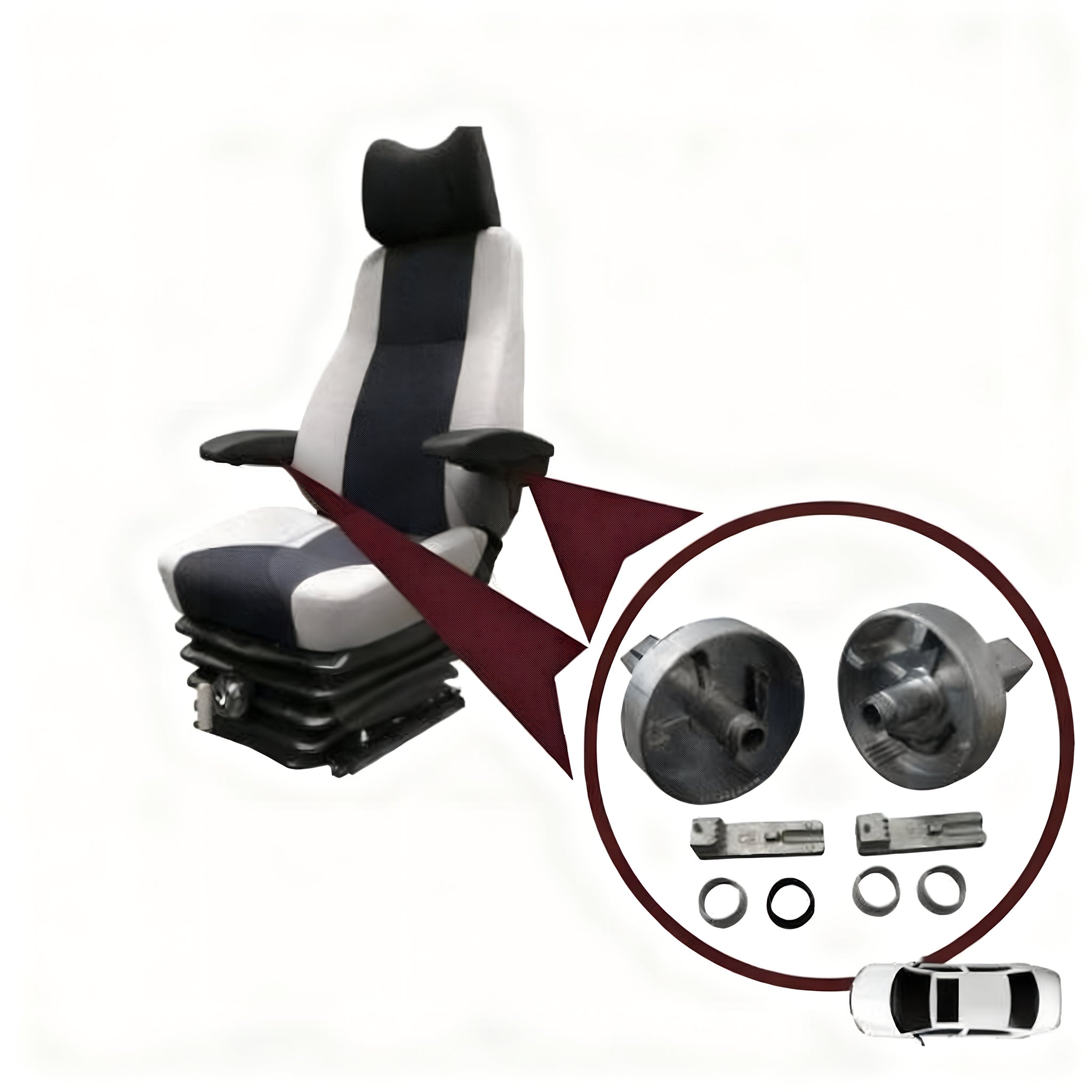 Seat Left Right Arm Armrest Latch Bracket for Mercedes Vito Viano W639 Sprinter MK2 906 VW Crafter 2E 2F