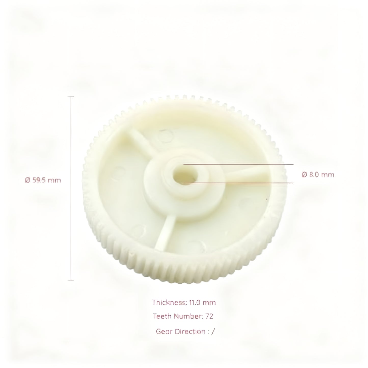 Window Regulator Motor Repair Gear for Peugeot Teeth Number 72