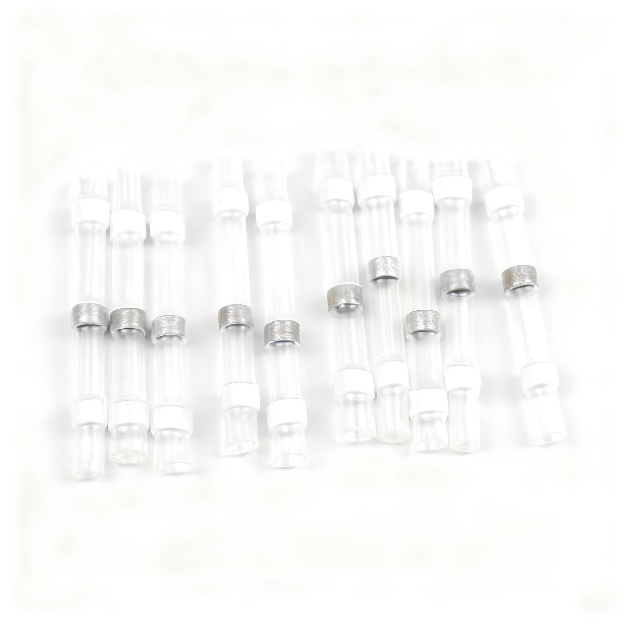 10 Pieces Heat Shrinkable Crimp Solder Sleeves Butt Connectors for 1 5 mm² Cable Transparent White Lenght24 mm