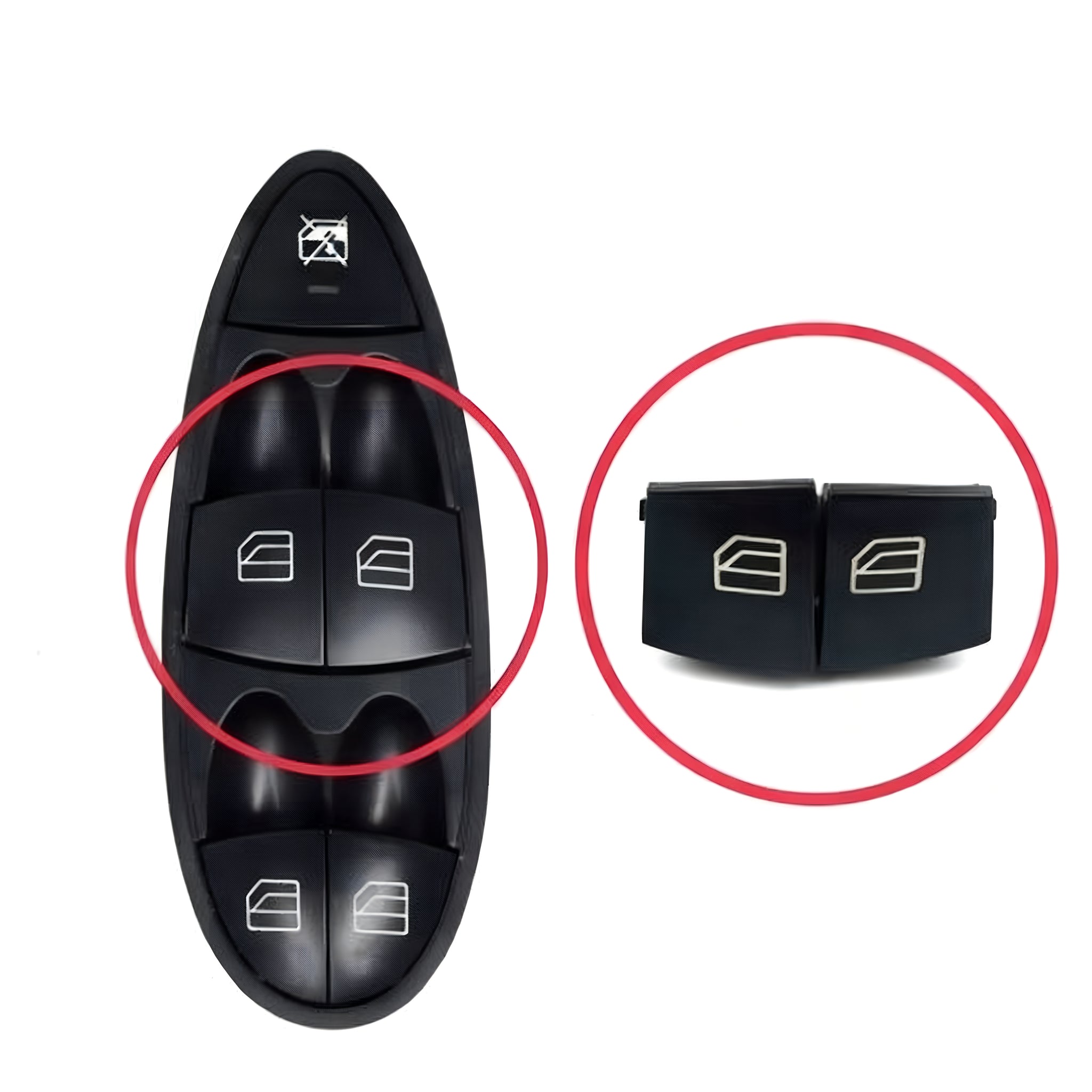 Cubierta del botón del interruptor del panel de control de la ventana del conductor para Mercedes Clase E W211 S211 CLS Coupé C219 2118210058