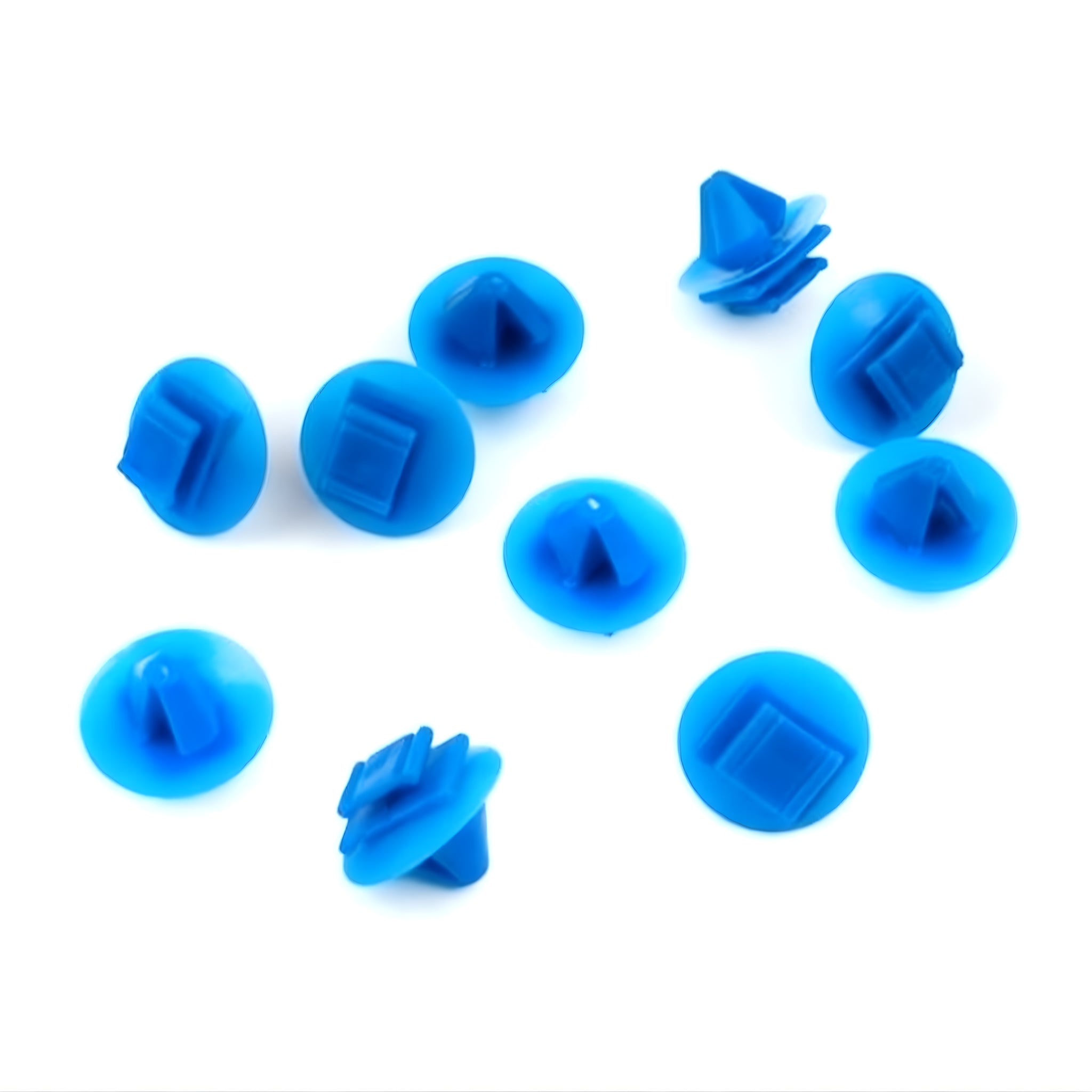 10 Pieces Side Moulding Blue Clip Bumper Bonnet Air Intake Covering for Citroën Peugeot 8565.40 Renault 7701049270