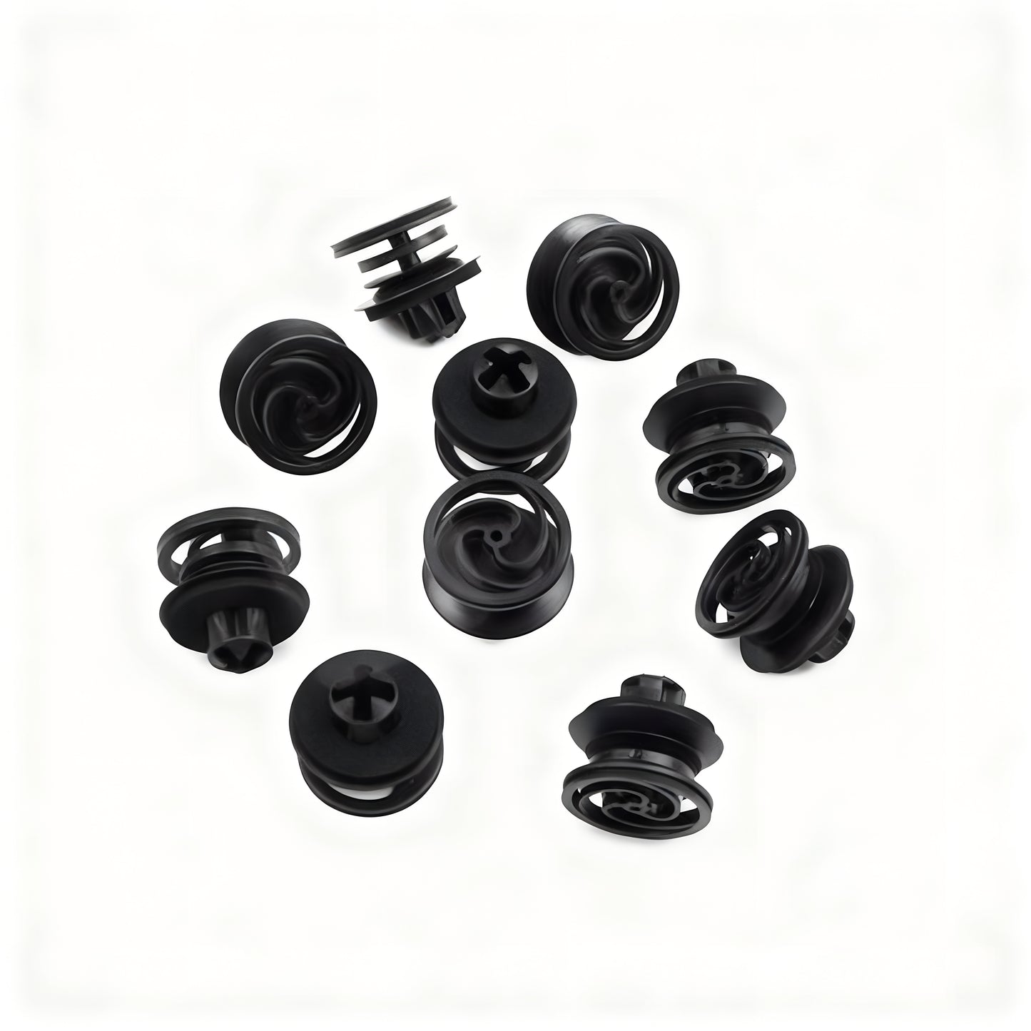 10 Pieces Door Trim Panel Retainer Black for VW 3B0868243